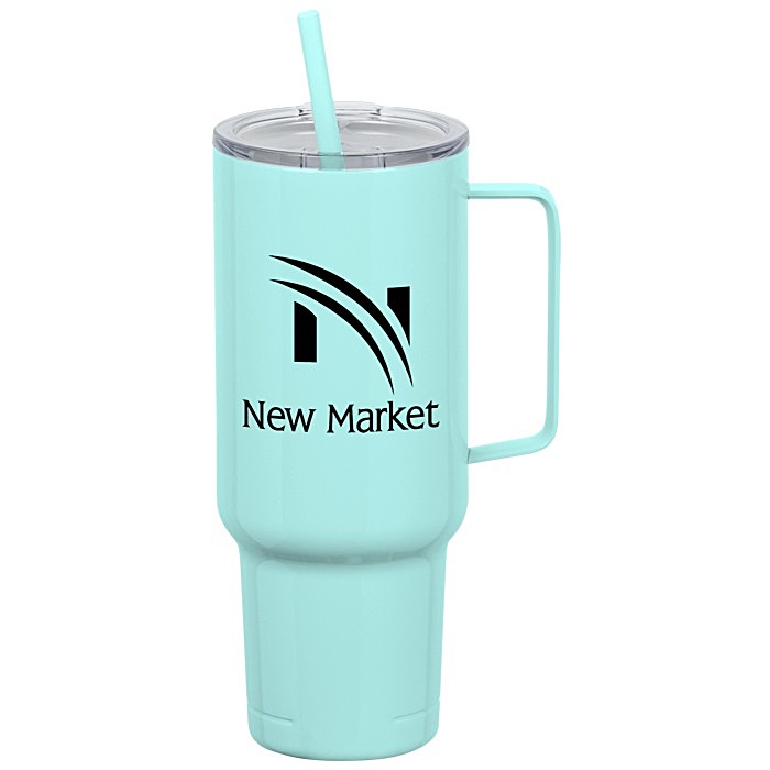 Custom Koozie® Big Vacuum Mug with Straw - 40 oz