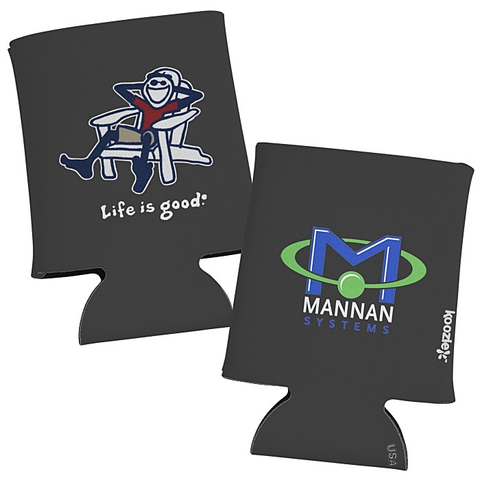 Custom Life is Good Koozie® Can Cooler - Full Colour - Adirondack
