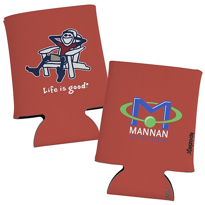 Custom Life is Good Koozie® Can Cooler - Full Colour - Adirondack