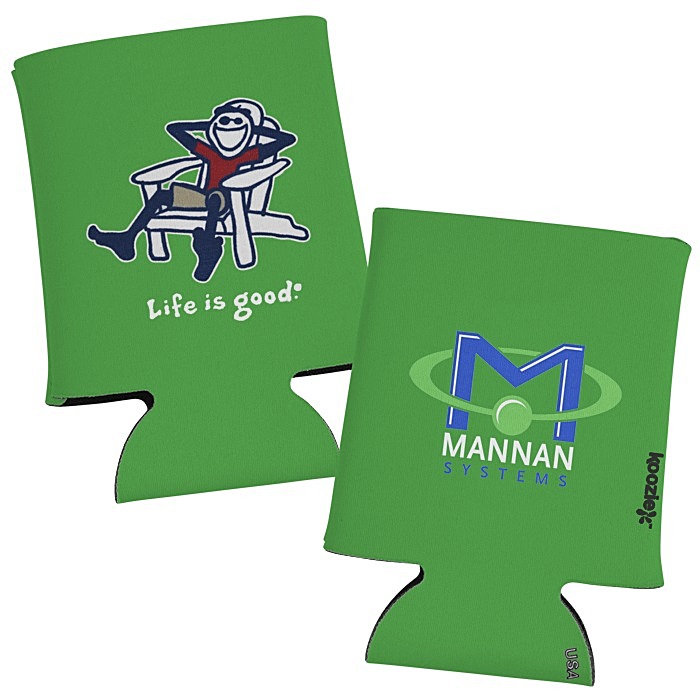 Custom Life is Good Koozie® Can Cooler - Full Colour - Adirondack