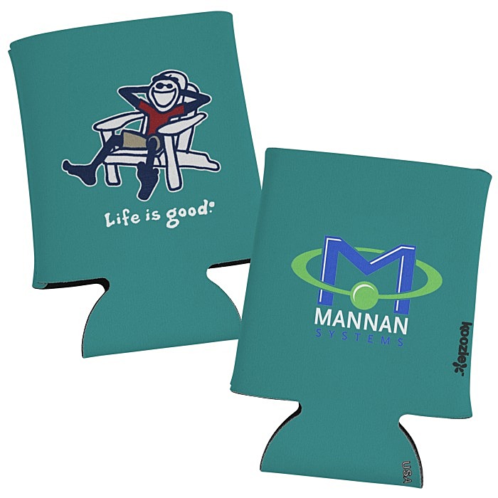 Custom Life is Good Koozie® Can Cooler - Full Colour - Adirondack