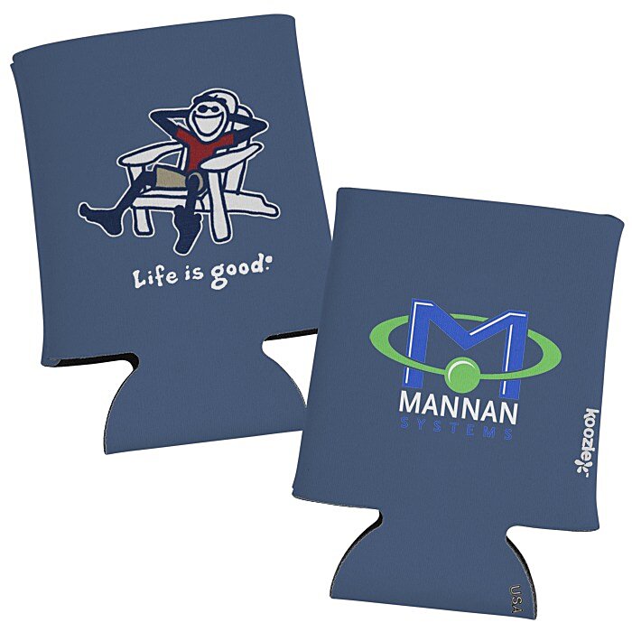 Custom Life is Good Koozie® Can Cooler - Full Colour - Adirondack