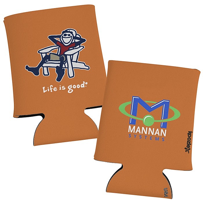 Custom Life is Good Koozie® Can Cooler - Full Colour - Adirondack