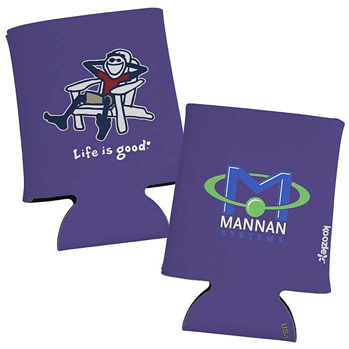 Custom Life is Good Koozie® Can Cooler - Full Colour - Adirondack