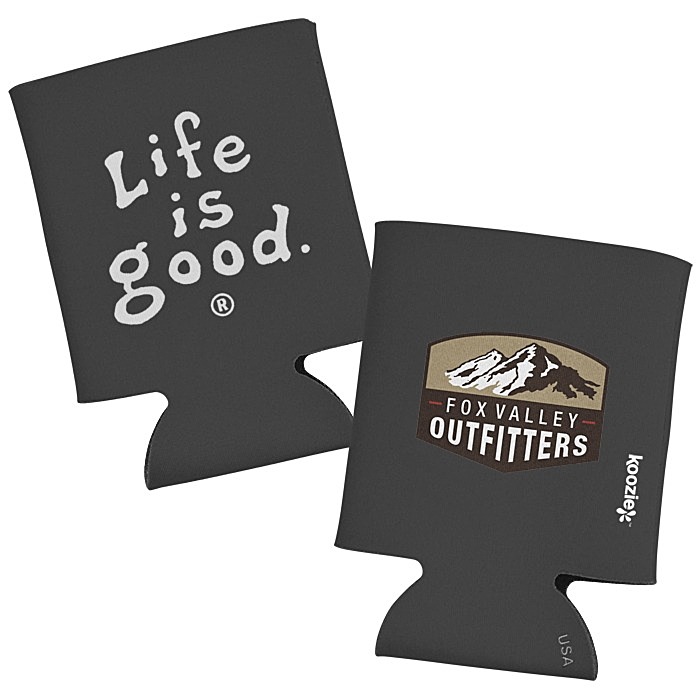 Custom Life is Good Koozie® Can Cooler - Full Colour - LIG