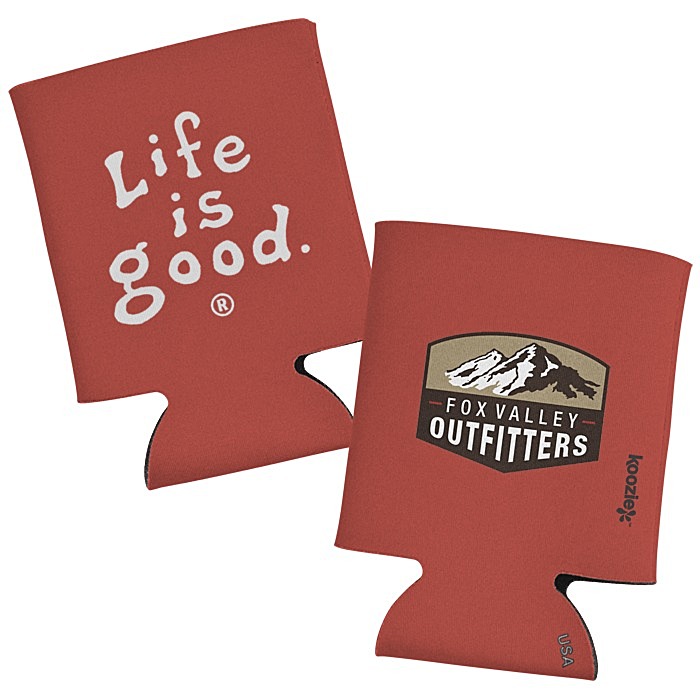 Custom Life is Good Koozie® Can Cooler - Full Colour - LIG
