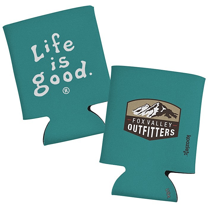 Custom Life is Good Koozie® Can Cooler - Full Colour - LIG