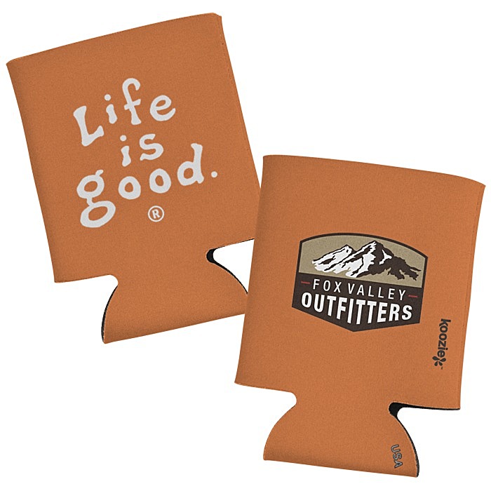 Custom Life is Good Koozie® Can Cooler - Full Colour - LIG