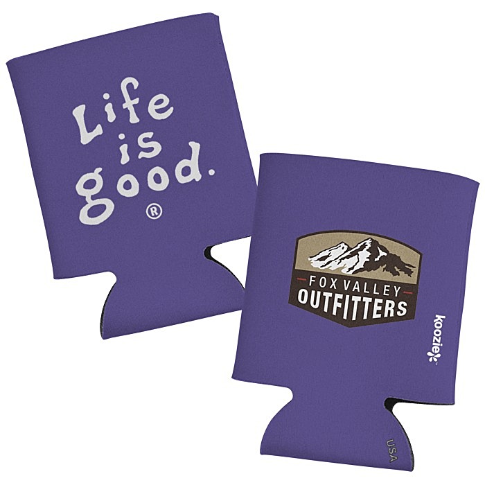 Custom Life is Good Koozie® Can Cooler - Full Colour - LIG