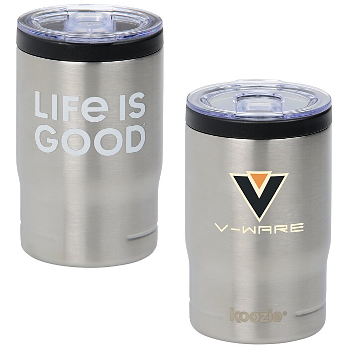 Custom Life is Good Koozie® Vacuum Insulator Tumbler – 11 oz - Full Colour