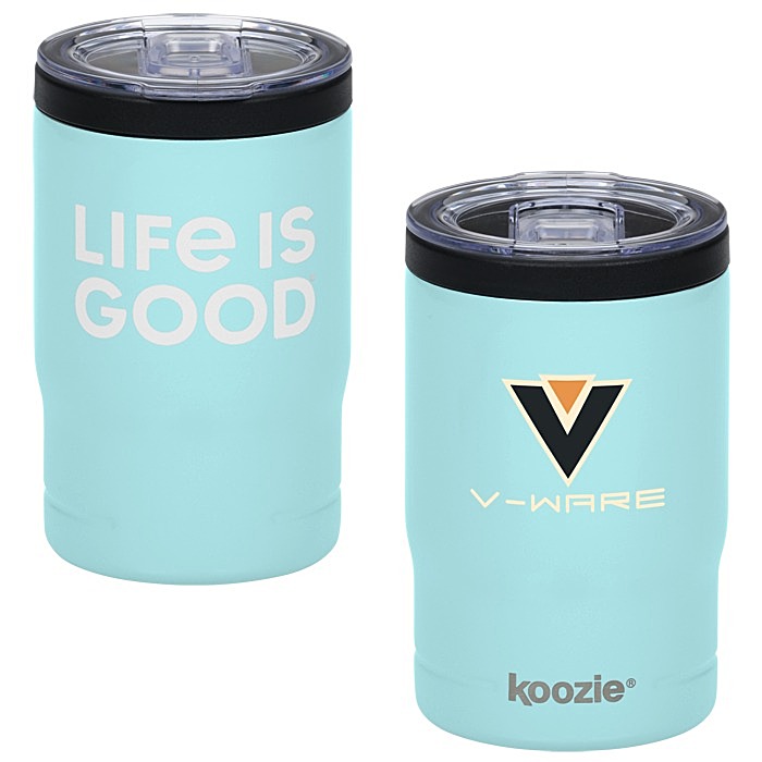 Custom Life is Good Koozie® Vacuum Insulator Tumbler – 11 oz - Full Colour