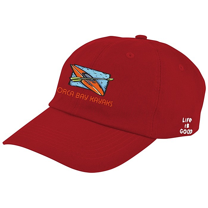 Custom Life is Good Relaxed Twill Koozie® Cap - Embroidered