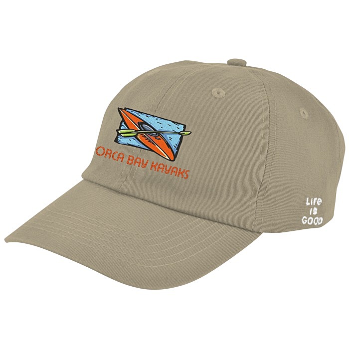 Custom Life is Good Relaxed Twill Koozie® Cap - Embroidered