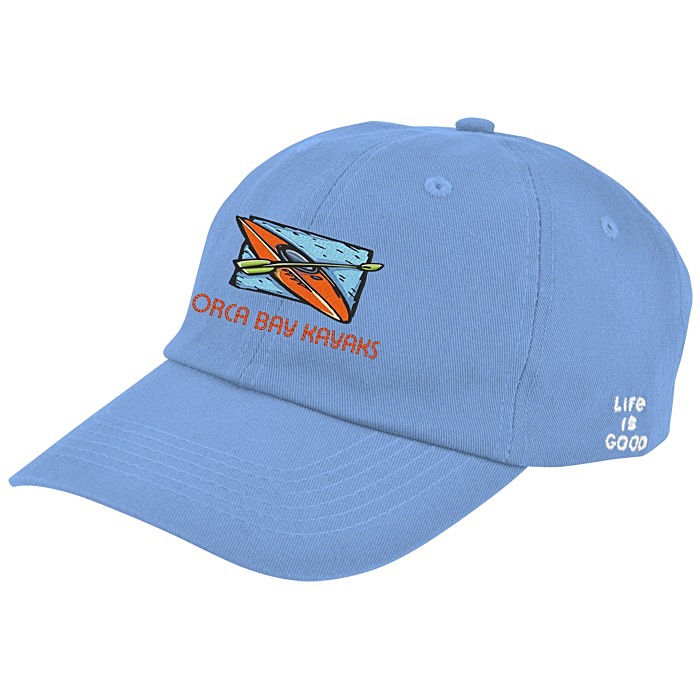 Custom Life is Good Relaxed Twill Koozie® Cap - Embroidered
