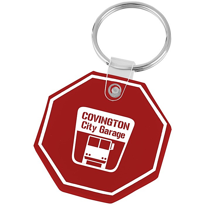 Custom Stop Sign Soft Keychain - Opaque