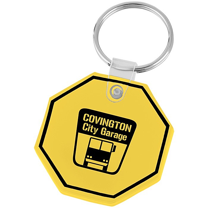 Custom Stop Sign Soft Keychain - Opaque