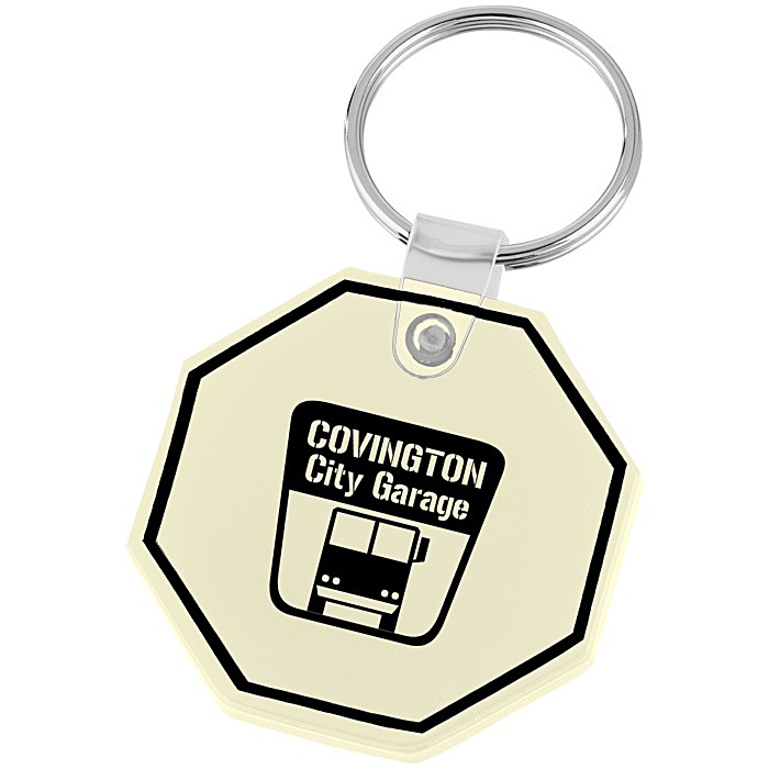 Custom Stop Sign Soft Keychain - Opaque