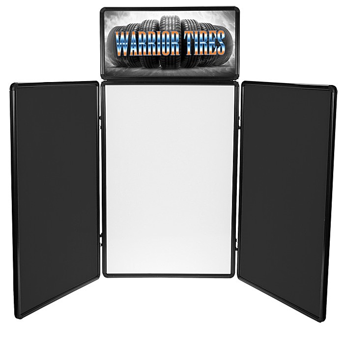 Custom Show N Write Tabletop Display - 6 feet - Header