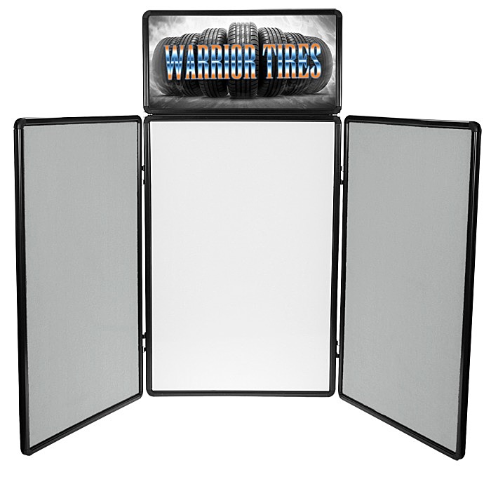 Custom Show N Write Tabletop Display - 6 feet - Header