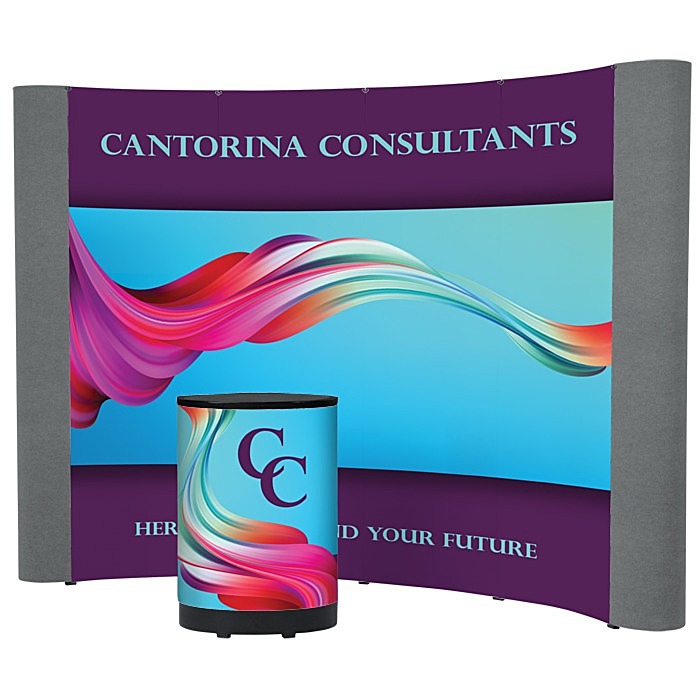 Custom Standard 10-foot Pop-Up Floor Display - Full Colour