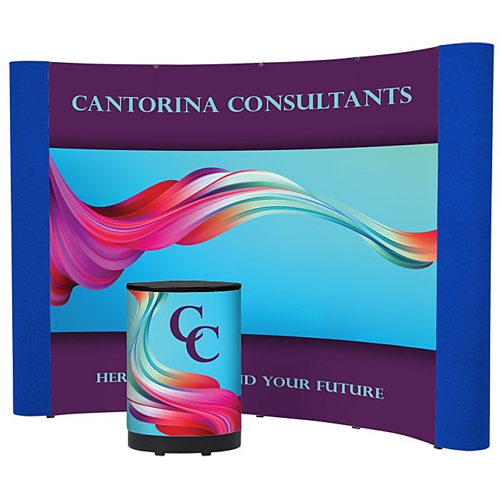 Custom Standard 10-foot Pop-Up Floor Display - Full Colour
