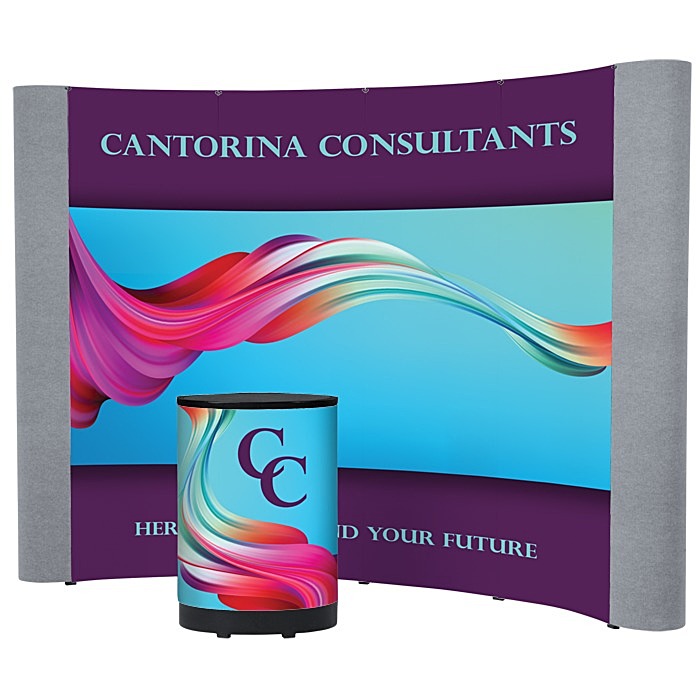 Custom Standard 10-foot Pop-Up Floor Display - Full Colour