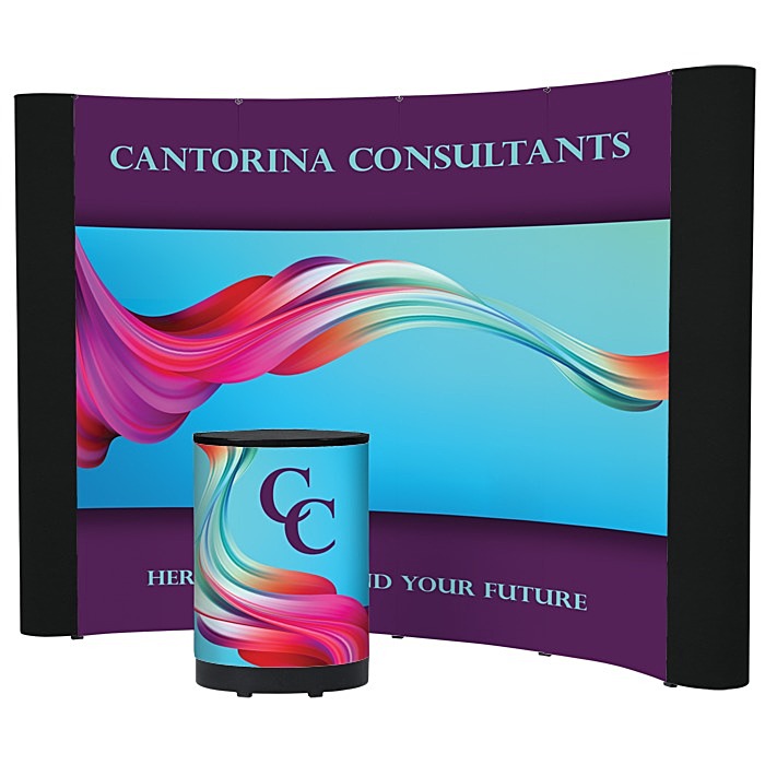 Custom Standard 10-foot Pop-Up Floor Display - Full Colour