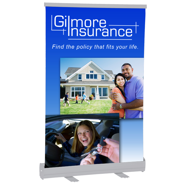 Custom Economy Tabletop Retractable Banner Display - 24 inches
