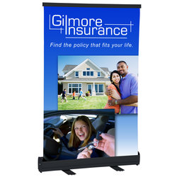 Custom Economy Tabletop Retractable Banner Display - 24 inches