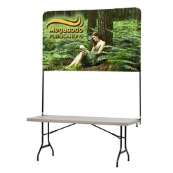 Custom Tabletop Banner System with Back Wall - 6 feet