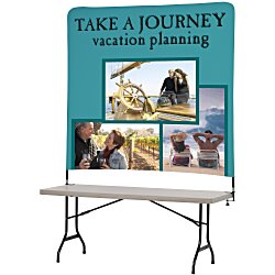 Custom Tabletop Banner System with Tall Back Wall - 6 feet