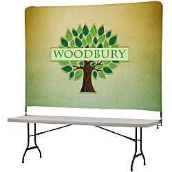 Custom Tabletop Banner System with Tall Back Wall - 8 feet