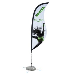 Custom Indoor Sabre Sail Sign - 9 feet - One Sided