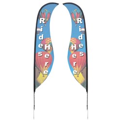 Custom Outdoor Sabre Sail Sign - 13 feet - Two Sided