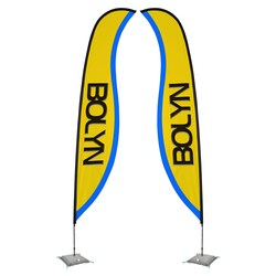 Custom Indoor Sabre Sail Sign - 17 feet - Two Sided