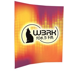Custom Splash Curved Floor Display - 7 feet - Front Graphics - Replacement Graphic
