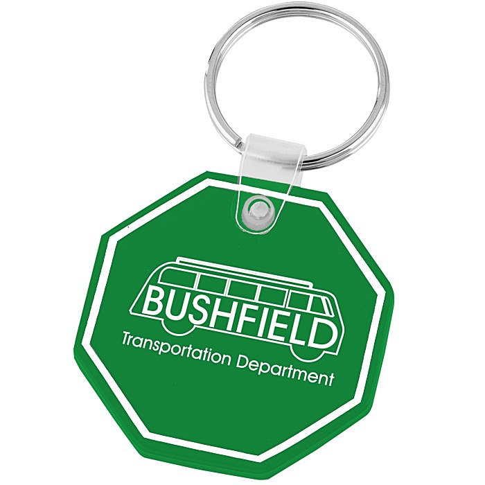 Custom Stop Sign Soft Keychain - Translucent