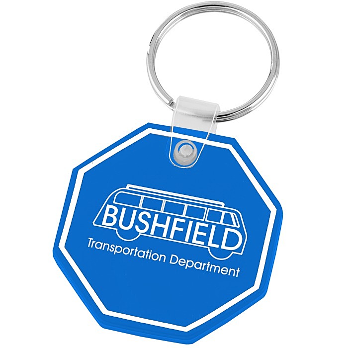 Custom Stop Sign Soft Keychain - Translucent
