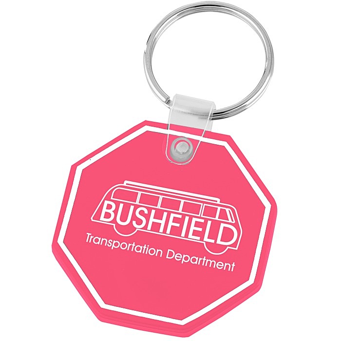 Custom Stop Sign Soft Keychain - Translucent