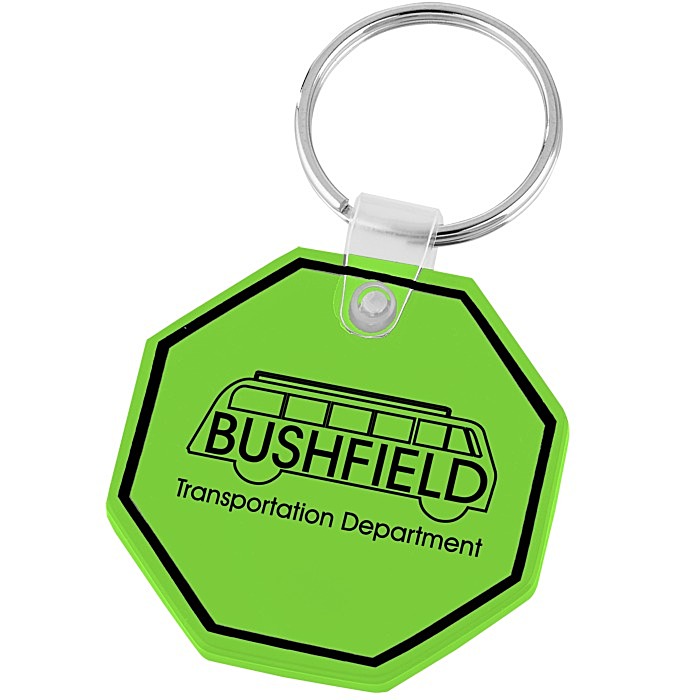 Custom Stop Sign Soft Keychain - Translucent