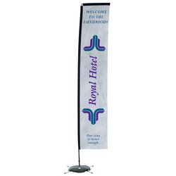 Custom Indoor Rectangular Sail Sign - 14 1/2 feet - One Sided