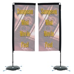 Custom Indoor Rectangular Sail Sign - 7 feet - Two Sided