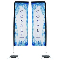 Custom Indoor Rectangular Sail Sign - 10 feet - Two Sided