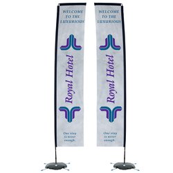 Custom Indoor Rectangular Sail Sign - 14 1/2 feet - Two Sided
