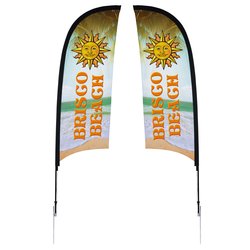 Custom Outdoor Razor Sail Sign - 9 feet - Two Sided