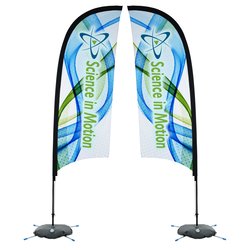 Custom Indoor Razor Sail Sign - 9 feet - Two Sided