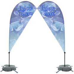 Custom Indoor Value Sail Sign - 6 1/2 feet - Two Sided