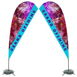 Custom Indoor Value Sail Sign - 9 1/2 feet - Two Sided