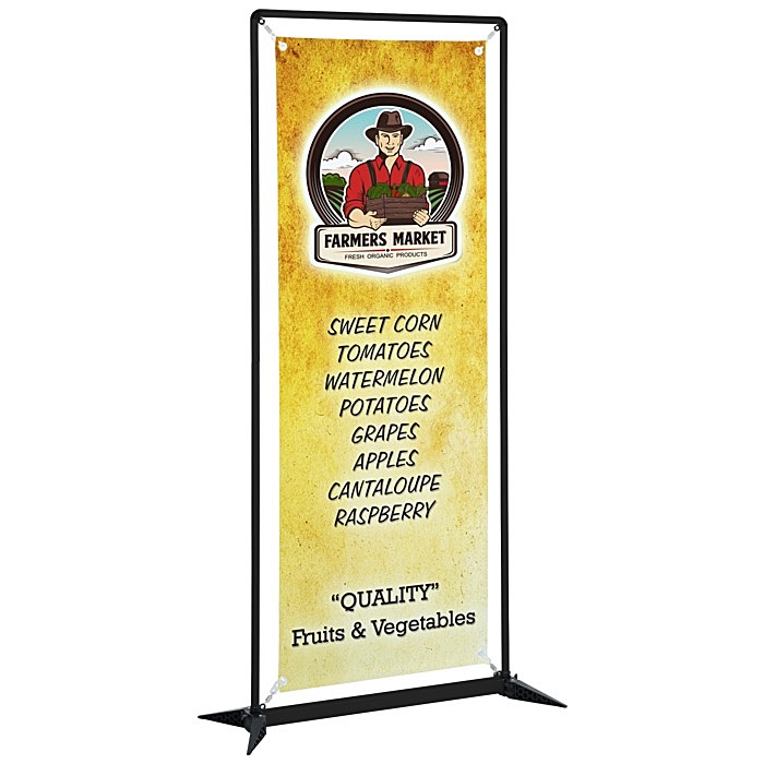 Custom FrameWorx Banner Stand - 27 1/2 inches - Two Sided