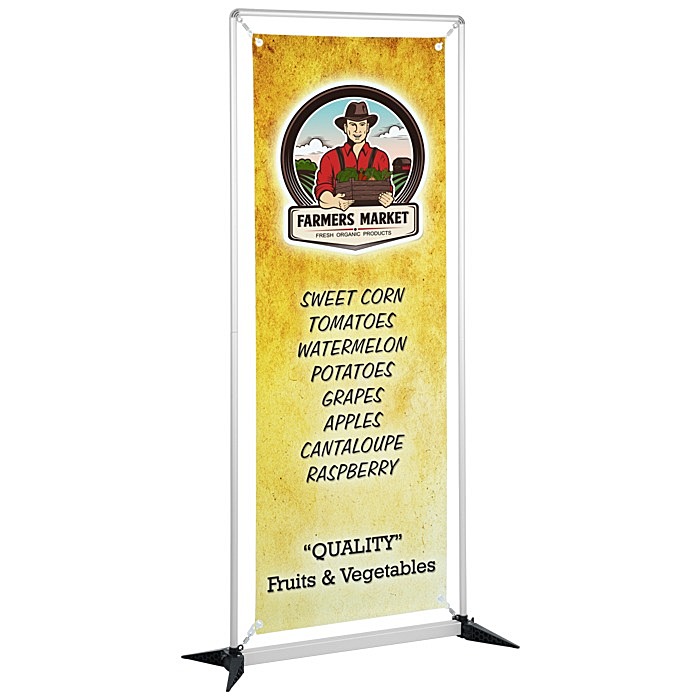 Custom FrameWorx Banner Stand - 27 1/2 inches - Two Sided